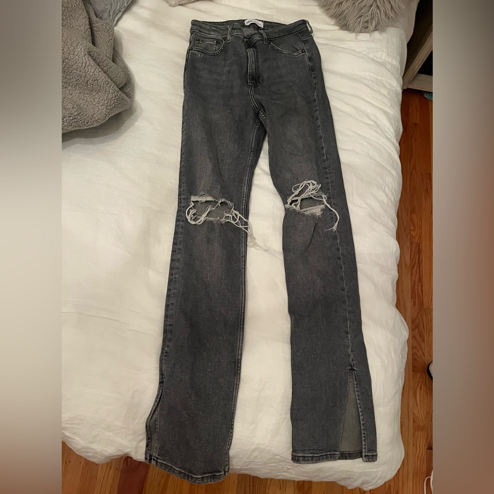 ZARA BOOTCUT GREY JEANS - LIKE NEW